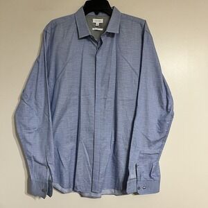 Calvin Klein Men's Slim Fit Long Sleeve Geometric Print Button Down Shirt Sz XL